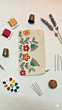 Hand-Painted Bird & Floral Folk Art Canvas Pouch