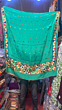 Pure Chinon Chiffon Base Hand Embroidered Phulkari Dupatta | Turquoise colour