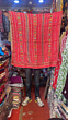 Red colour Pure chinon Chiffon base Hand Embroidered Phulkari Dupatta