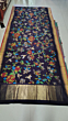 Handcrafted Purple Floral Ponduru Jamdhani Saree
