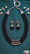 Handcrafted Layered Pearl Oxidised Necklace Set