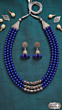 Handcrafted Layered Pearl Oxidised Necklace Set