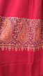 Pure Pashmina Neem Jama Shawl with Fine Sozni Work | Red 