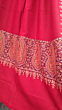 Pure Pashmina Neem Jama Shawl with Fine Sozni Work | Red 