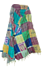 Kantha Stitch Work Patchwork Dupatta Stole Pure Silk Embroidered