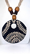 Handmade Traditional Necklace | Beads & Thread Work | Black & Beige