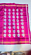 Pure Ikat Pattu Pan Patola border Saree with Blouse  Turquoise & Pink Handloom Saree
