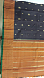 Handloom Kanchipuram Silk Saree | Charcoal Black