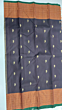 Handloom Kanchipuram Silk Saree | Charcoal Black