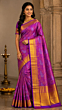 Traditional Bridal Silk Saree with Zari Weaving Premium Designer Silk Saree Royal Violet Editio