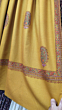 Pure Pashmina Neem Jama Shawl with Fine Sozni Work | Yellow