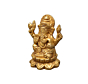 Brass Kamal Sitting Ganesh Idol KBH07512