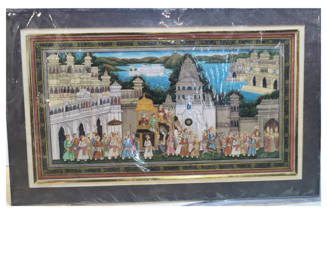 Handmade Miniature Painting | Royal Procession Scene