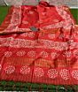 Aarvi Grace – Kota Staple Mangalagiri Saree with Discharge Print & Matching Blouse | Lightweight Handloom Elegance