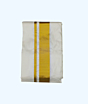 Pure silk cream Dhothi with Diamond zari border