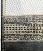 Regal Ivory & Gold Hand Blocked Chanderi Dupatta - Brick Red
