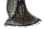 Madhubani Black Gold Silk Saree