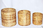 Cane Pot Planters | Round Base Holders | Set of 3 