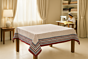 Karushilpam Hand Block Printed Table Cover | White & Maroon
