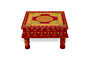 Handcrafted Pooja Chowki/Chourang | 28x28x16 cm