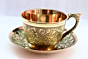 Brass tea cup set