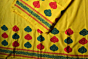 Assamese Cotton Mekhela Chador Yellow and Red