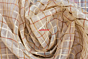 Off White Checks Khandua Silk Saree