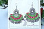Aapan Kala Ear-ring Green/Pink