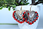 Aapan Kala Earring Red Heart Shaped