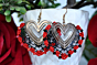 Aapan Kala Earring Red Heart Shaped