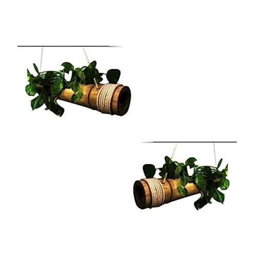 Handmade Bamboo Planter Pot | Set of 2