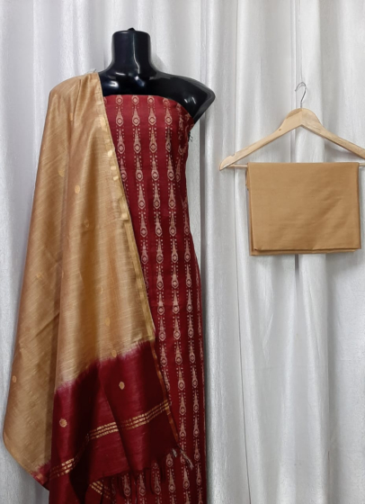 Handwoven Printed Dress Material