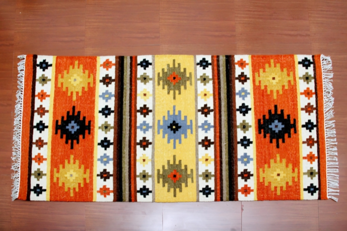 Handmade Punja Dhurrie | Gold