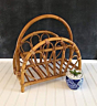 Stylish Rattan Cane Magazine Holder |Natural Finish | 43 x 22 x 42 cm