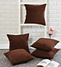 Pack of 5 Diamond Barfi Pattern Velvet Cushion Covers with Zipper