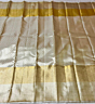 White Tissue Kanchipuram Handloom Silk Saree with Silver & Gold Zari 
