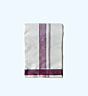 Plain Cream  with Maroon Border Angavastram | Cotton 