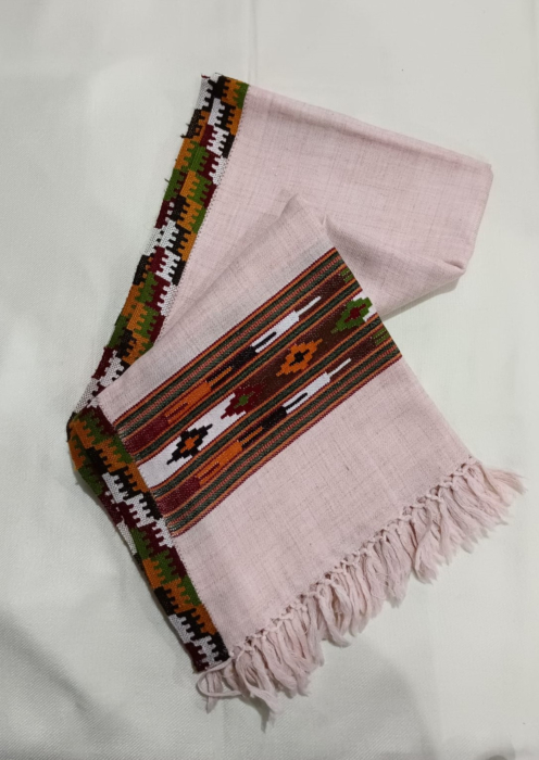 Pink Kullu shawl in simple design Indiahandmade