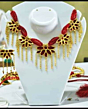 Golpota Set Gold Plating with Red Stone