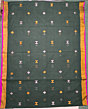 Handcrafted Ponduru Jamdani Cotton Saree| Deep Emerald Green