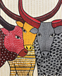 Karushilpam Hand Painted Bulls on Fabric Photo Frame