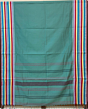 Bengal GI tagged Traditional pine green cotton Santipuri saree