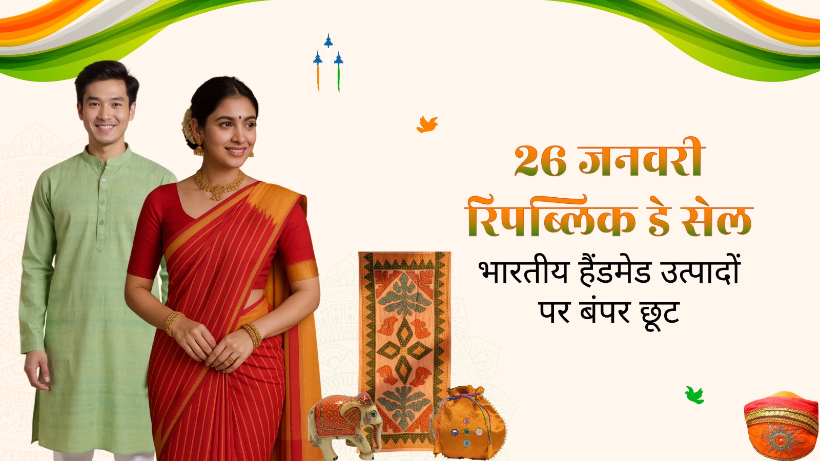 26 जनवरी रिपब्लिक डे सेल 2026: भारतीय हैंडलूम और हस्तशिल्प उत्पादों पर बंपर छूट