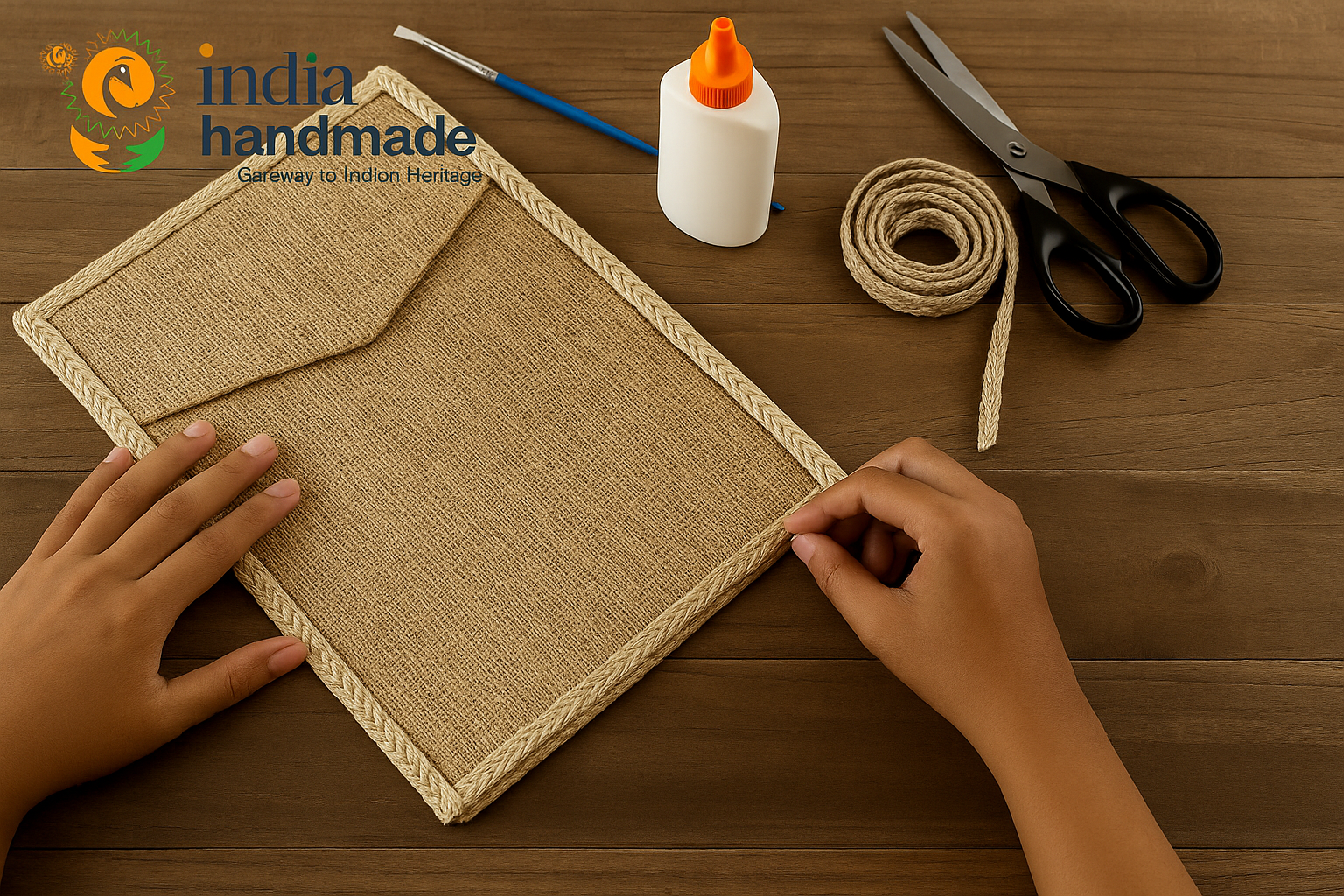 The Art of Handmade: Unique Jute File Folder for Your Office & Personal Records Keeping